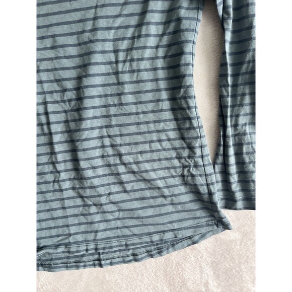 Lululemon Tee Shirt Long Sleeve Basic Mens Striped Stretch Performance Large - Picture 2 of 10